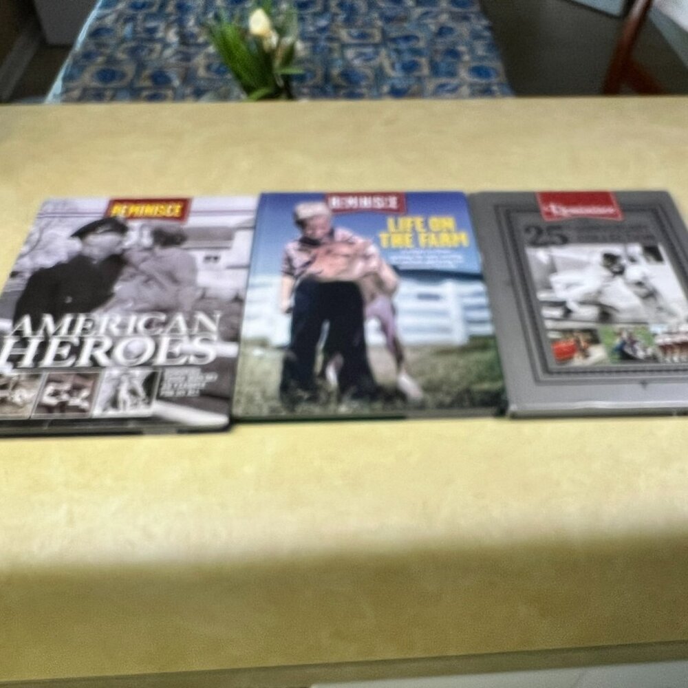 Reminisce 3 Book Set - Life on the Farm, 25th Anniversary & Amercian Heroes